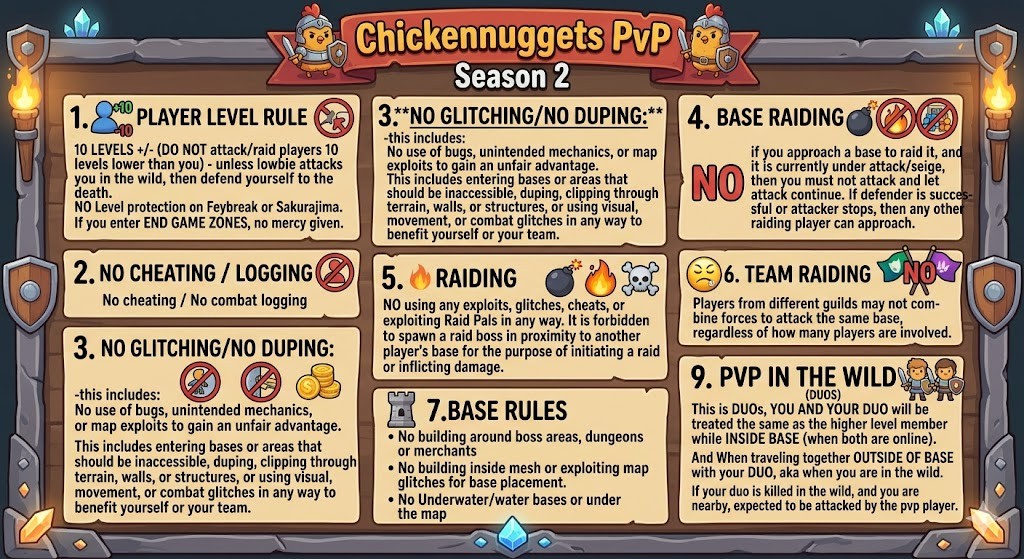 Chickennuggets PvP Rules